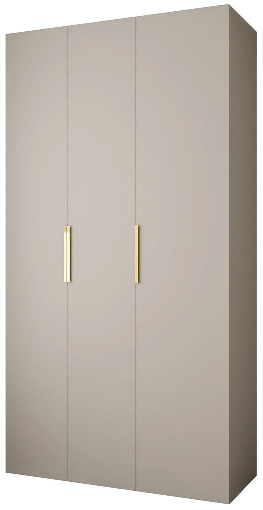 Dulap de haine 130 cm Carmela 40-4 (Cașmir + Auriu). 1126648