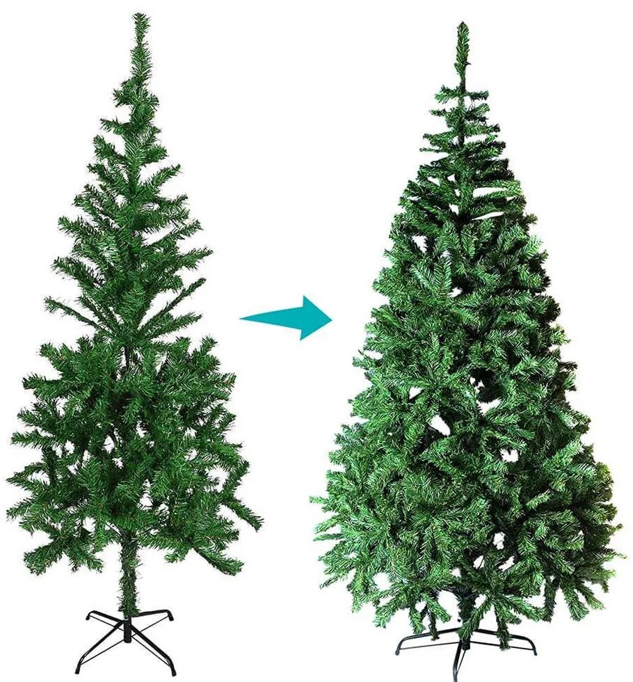 Brad artificial Nordmann cu suport metalic-210 cm