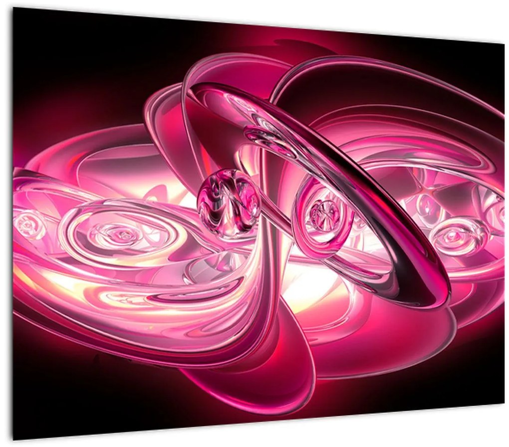 Tabloul cu fractali roz (70x50 cm)