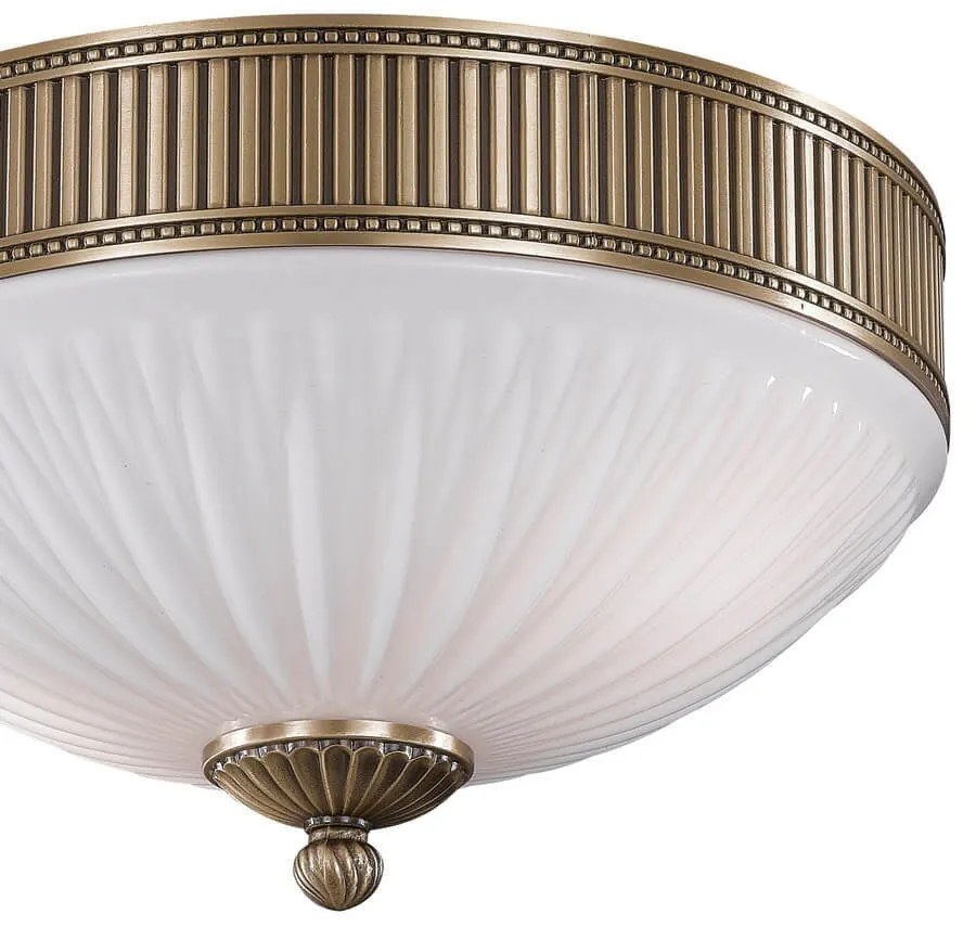 Plafoniera clasica design italian din alama, sticla 9250 RA-PL. 9250/2
