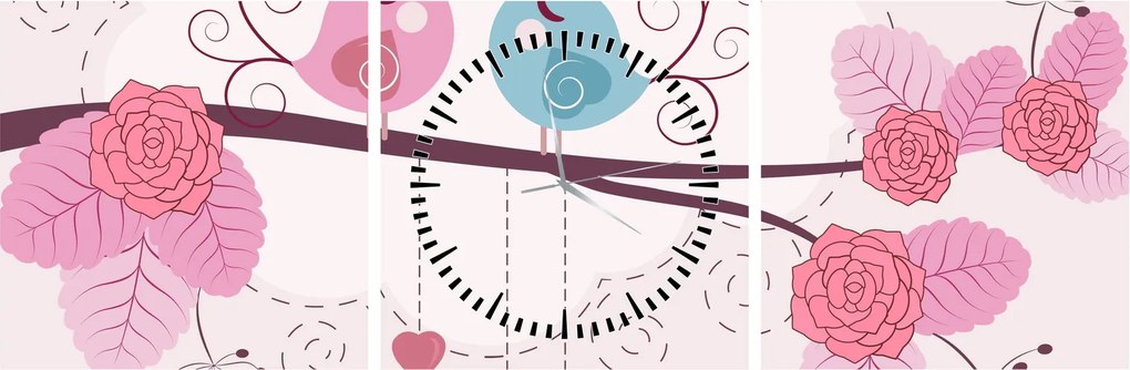 Tablou - Timpul de iubire (cu ceas) (90x30 cm)