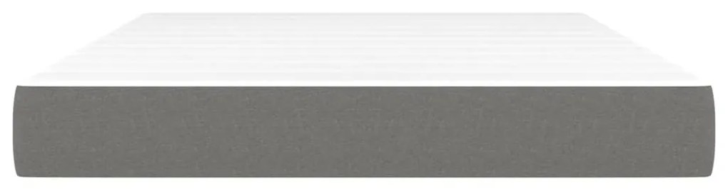 Saltea de pat cu arcuri, gri inchis, 140x200x20 cm, textil Morke gra, 140 x 200 cm