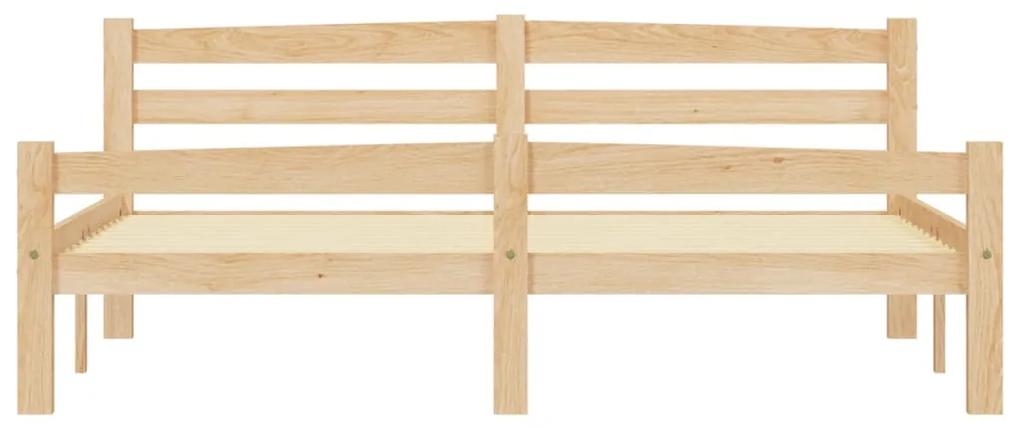 Cadru de pat cu 4 sertare, 160 x 200 cm, lemn masiv de pin Maro, 160 x 200 cm, 4 Sertare