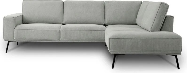 Colțar gri deschis cu tapițerie din chenille (cu colț pe partea dreaptă/în formă de ”L”) Amsterdam – Scandic