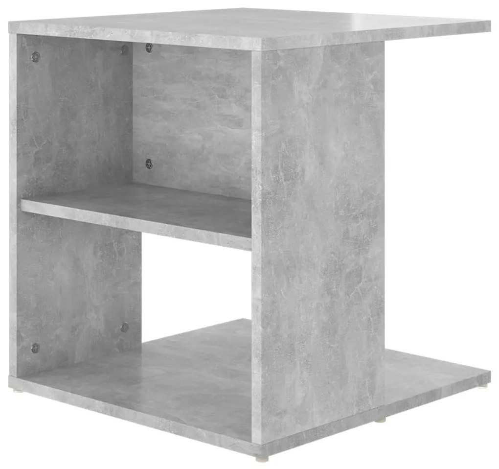 Masa laterala, gri beton, 45x45x48 cm, PAL 1, Gri beton