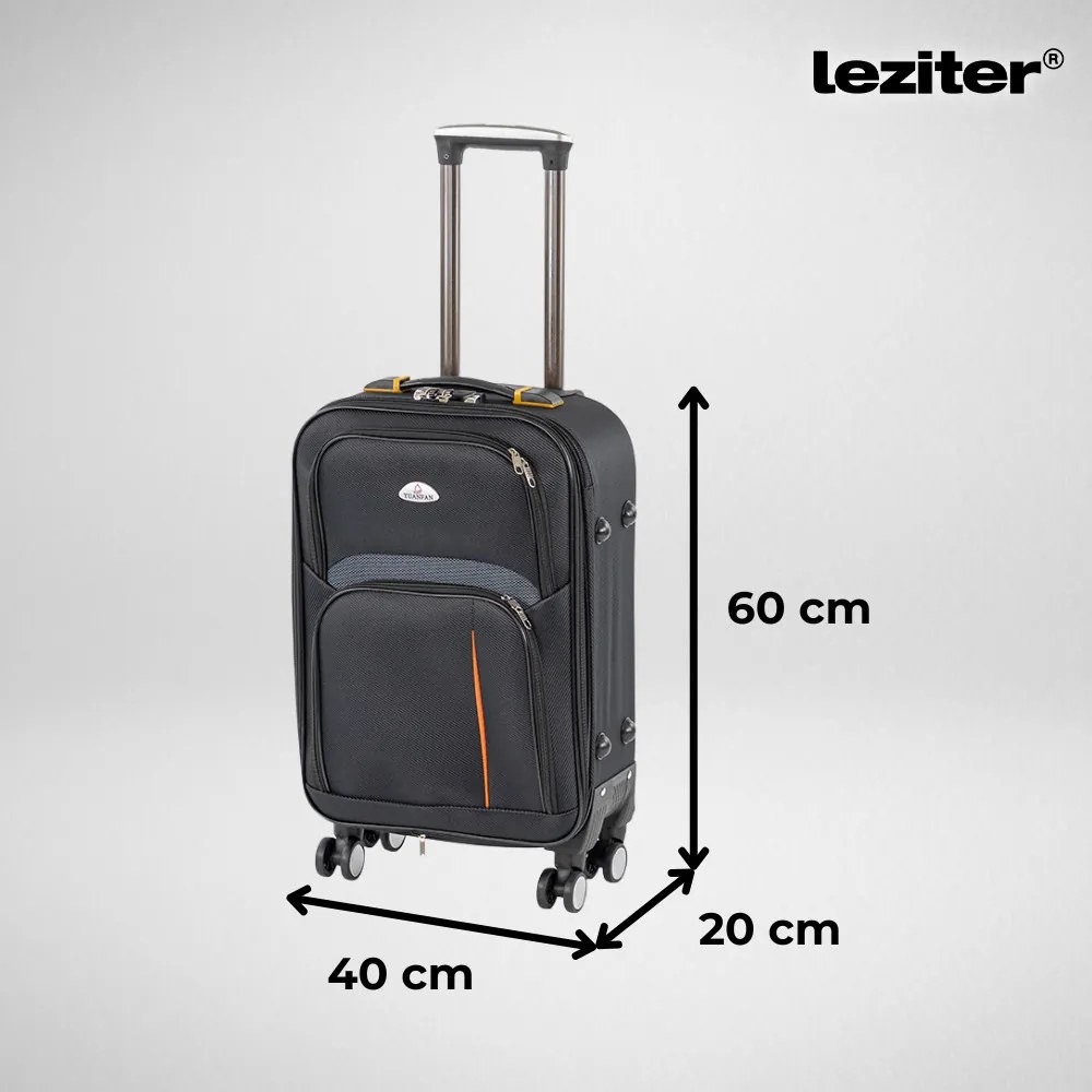 TraveLux Light II gurulós bőrönd szett fekete