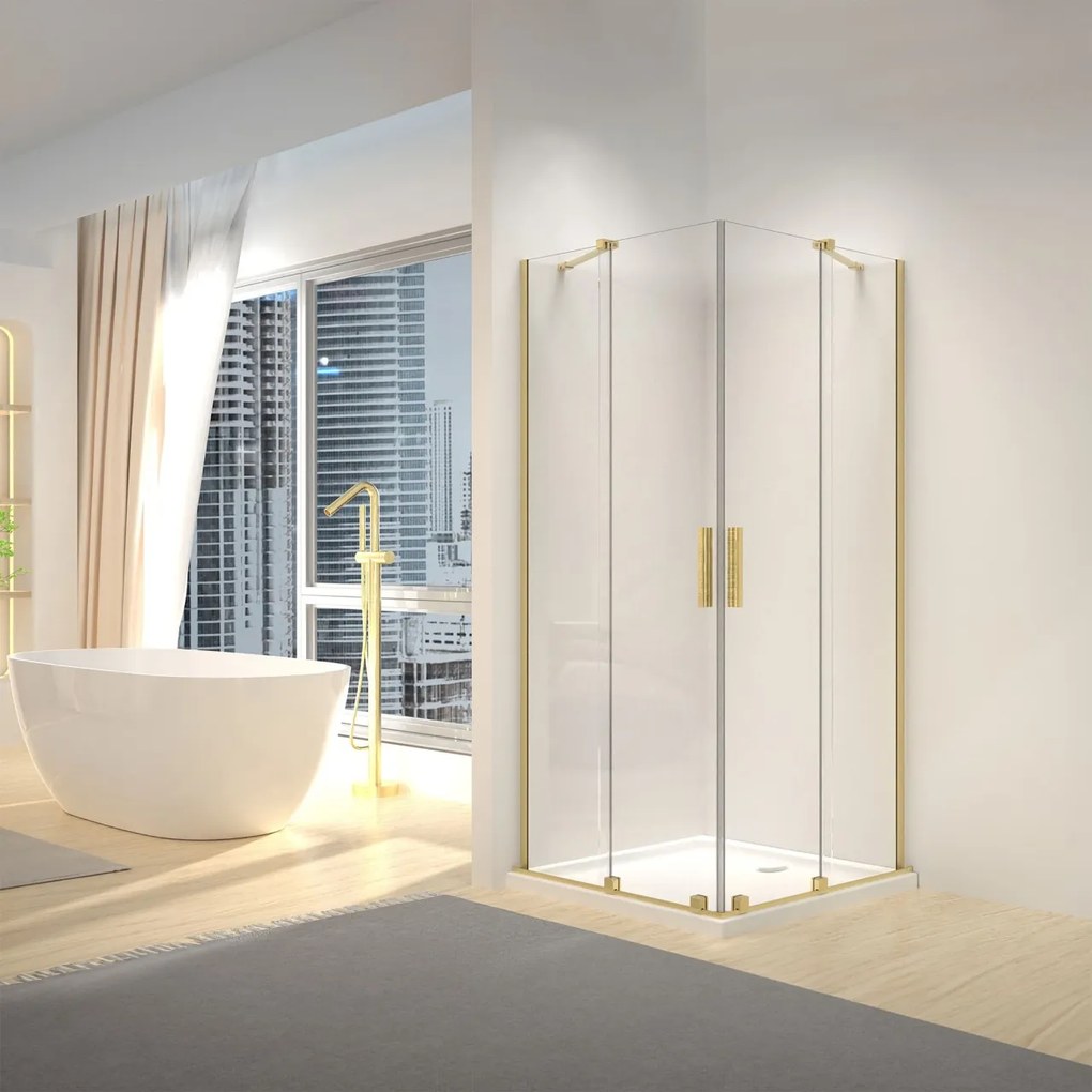 Cabina dus REA Montana Double Gold Brush 80x100