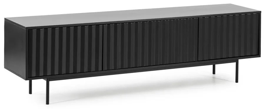 Masă TV neagră 180x52 cm Sierra – Teulat