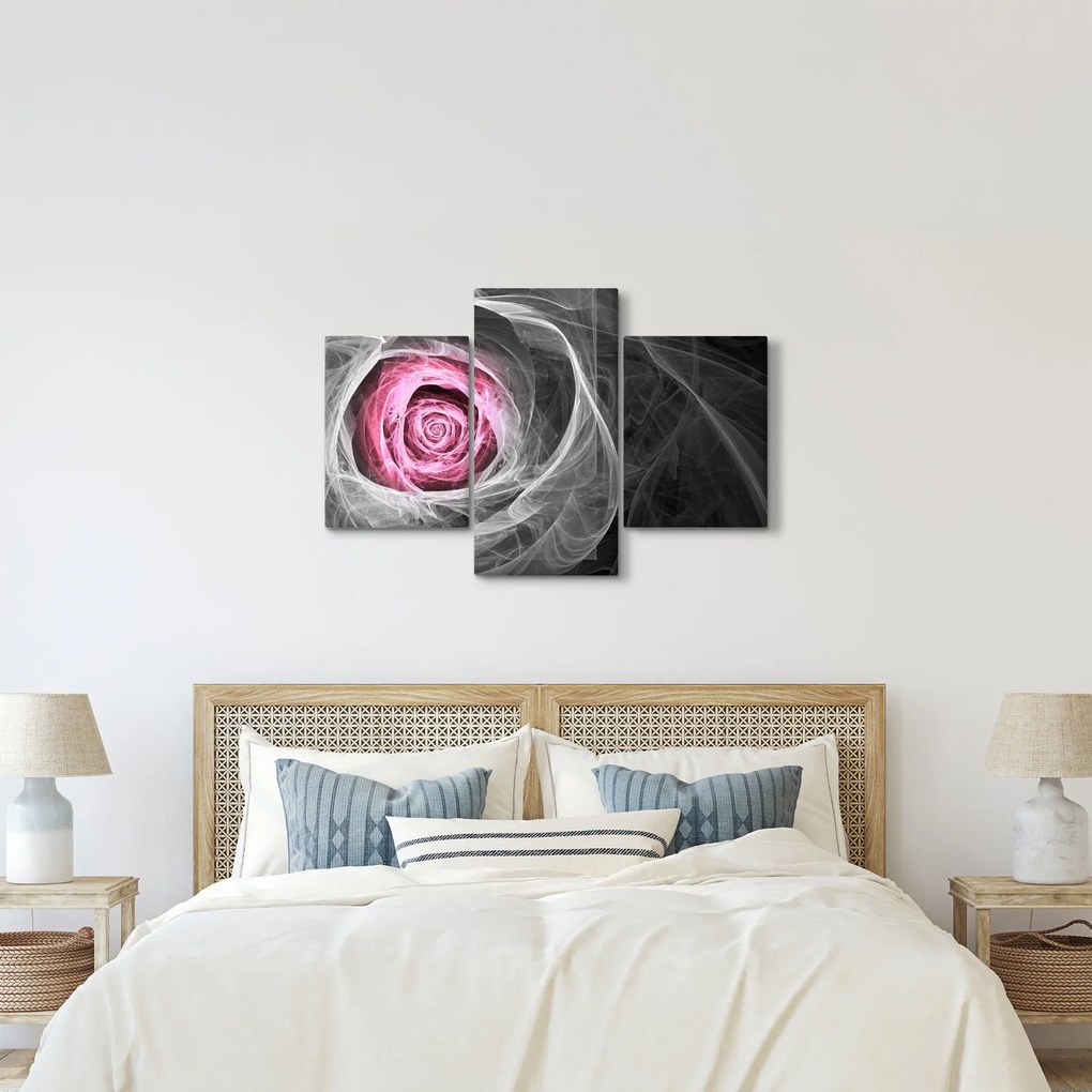 Tablou - Trandafir abstract, fucsia (90x60 cm)
