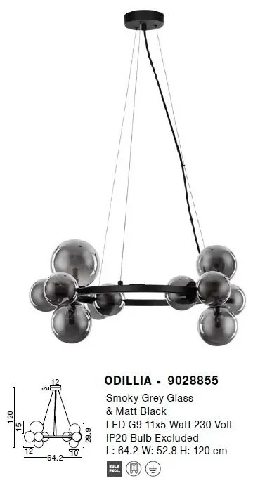 Lustra suspendata design modern ODILLIA 11L