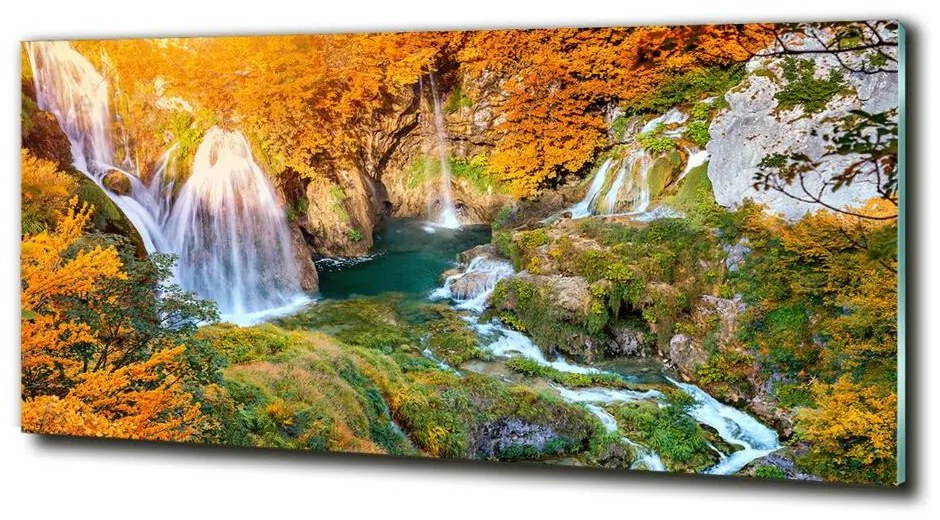 Imagine de sticlă Cascada în toamna
