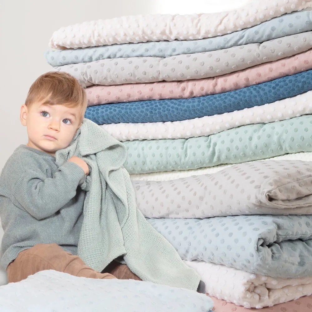 Apărătoare pentru pătuț bej din amestec de bumbac 170 cm Frosty Almond – Roba