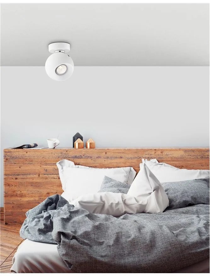Plafoniera moderna tip spot Tore 1L alba NVL-665001
