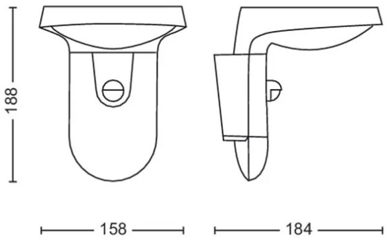 Philips TYLA LED 1,2W 4V 3000K IP44 lampă solară de perete cu senzor