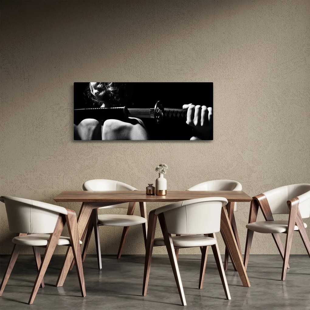 Tablou - Femeie cu o sabie (120x50 cm)