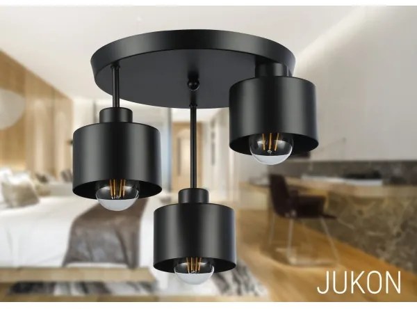 Lustră pe tijă 3xE27/35W/230V d. 30 cm negru