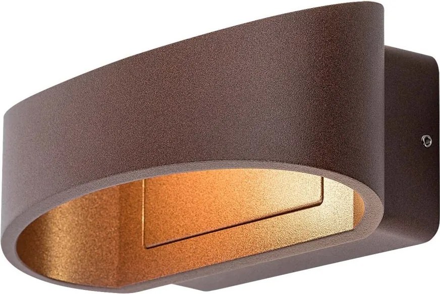 Aplica LED perete exterior IP54 Gerla maro