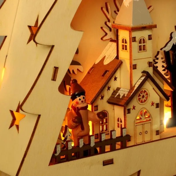 Brilagi - Brad decorativ de Crăciun cu LED, 3xAA