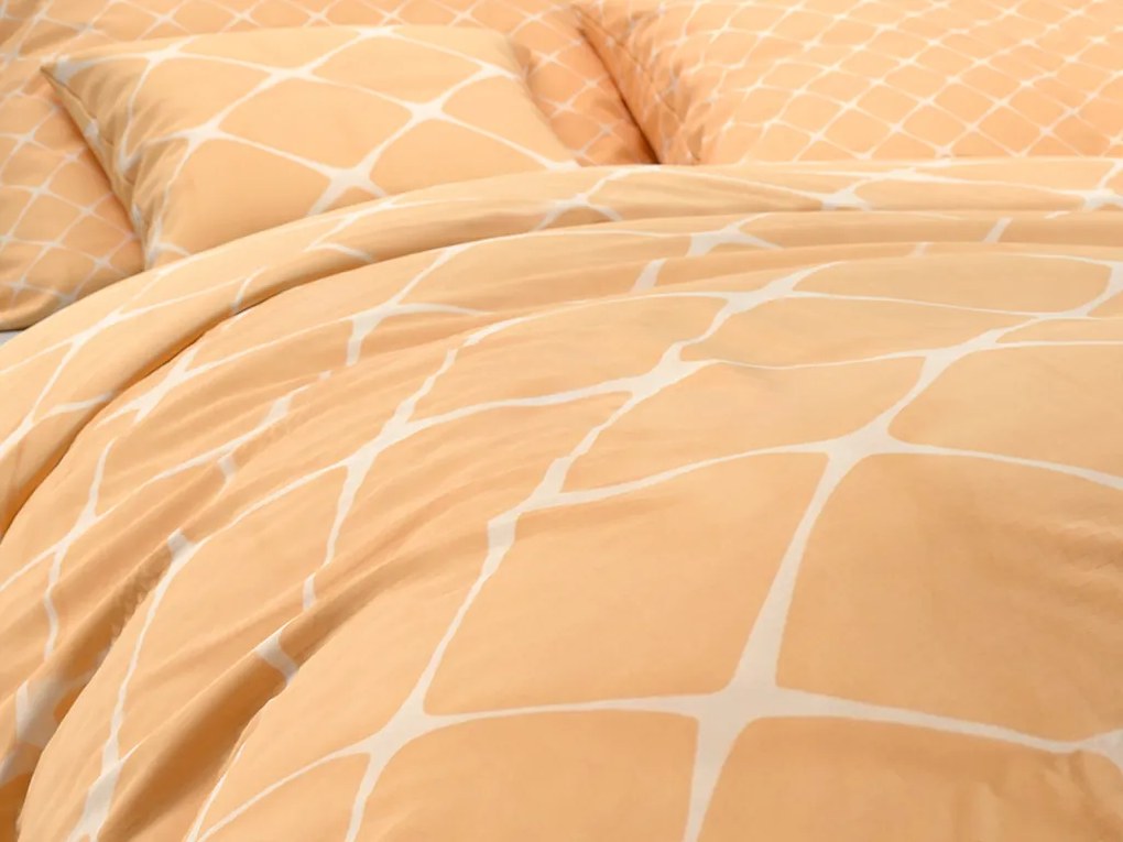Lenjerie de pat din bumbac ARMINA culoare piersica Dimensiune lenjerie de pat: 70 x 90 cm | 140 x 200 cm