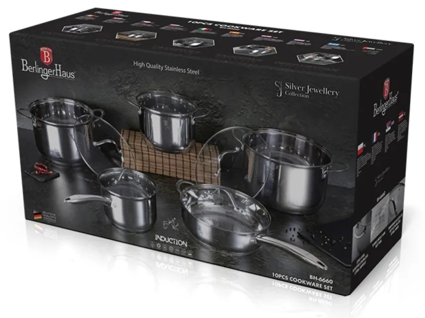 Set oale inox 10 piese Silver Jewellery Berlinger Haus BH 6660