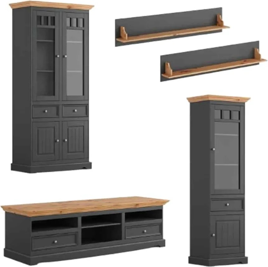 Set lemn masiv Living Linea Grafit