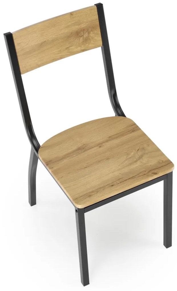 Set masa + 4 scaune Milton natur/negru