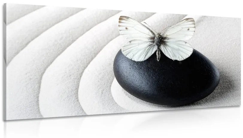 Tablou Zen piatră cu fluture