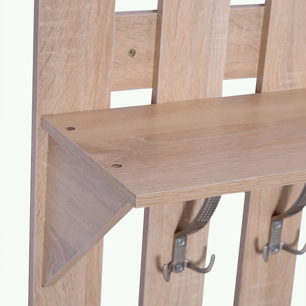 HOMCOM Dulap Pantofi 3 in 1, cu Cuier si Oglinda, Sertare Spațioase, Scaun Rezistent, 90x24x116 cm | Aosom Romania