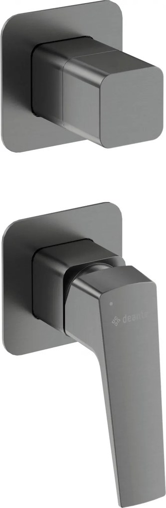 Baterie pentru dus, titan, cu comutator, pentru corp ingropat, Deante Blur Titan