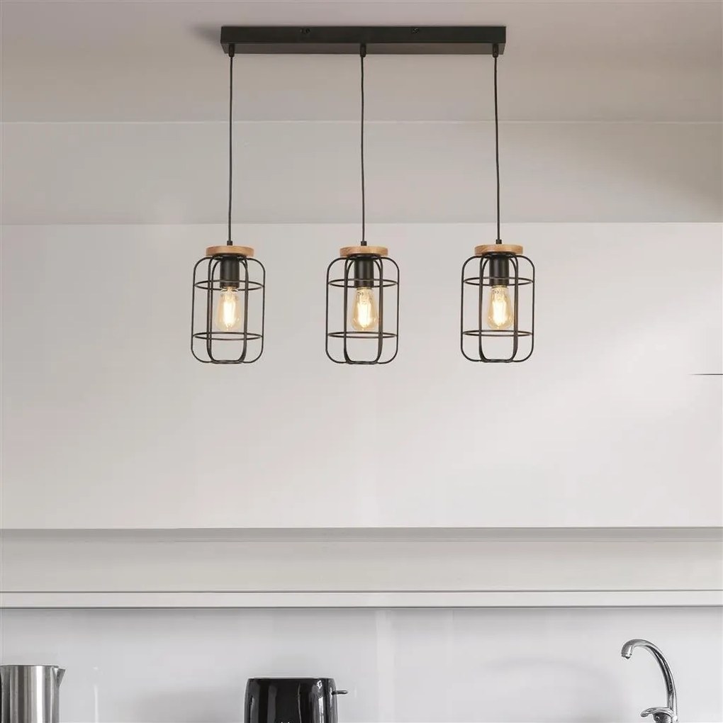 Lustra cu 3 pendule design geometric Vision Cage