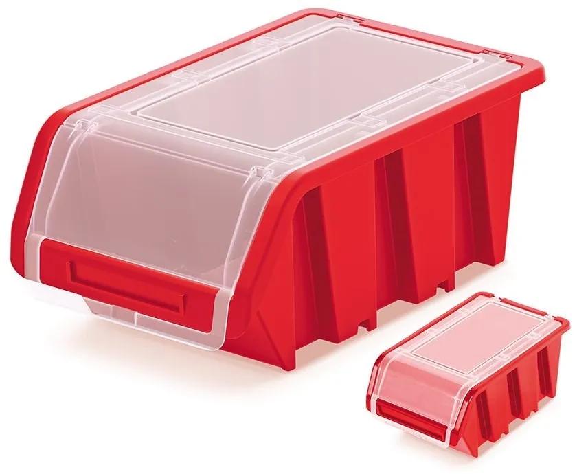 Cutie de depozitare cu blocare 15,5 x 10 x 7 cm, rosie