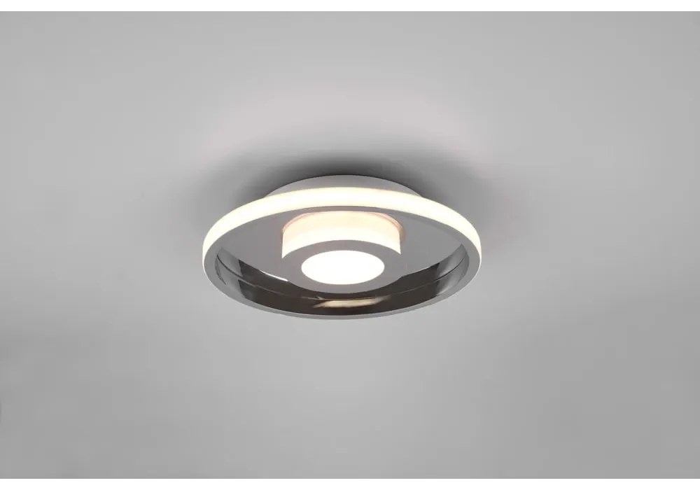 Plafonieră argintiu-lucios LED din metal ø 30 cm Ascari – Trio