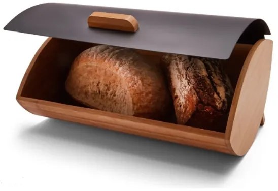 Cutie de paine din bambus CRUSTY negru