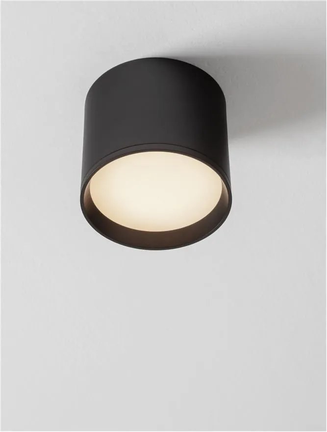 Spot aplicat, Plafoniera LED Ziaza negru, 10cm