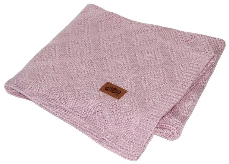 Patura pentru copii tesatura din fibra de bambus Culoare Roz Pudra, MAYA MOO DESIGN 04