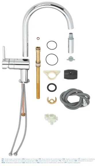 GROHE 32321002 - Baterie pentru chiuvetă A crom lucios