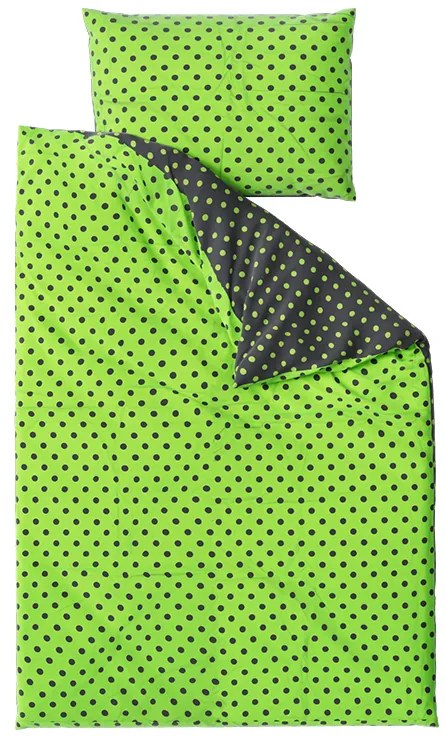 Lenjerie de pat din bumbac COLAM verde-negru Dimensiune lenjerie de pat: 70 x 90 cm | 140 x 200 cm