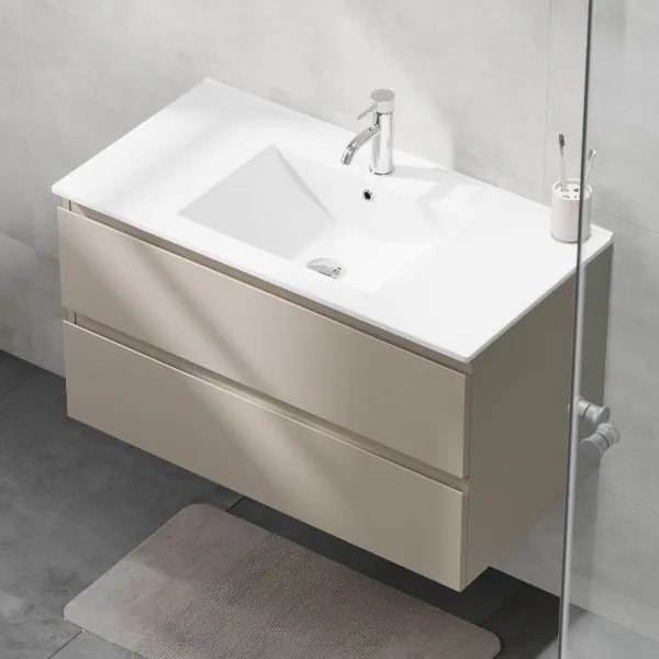 Mobilier de baie KENWOOD 91 cm cu lavoar — finisaj Marakesh