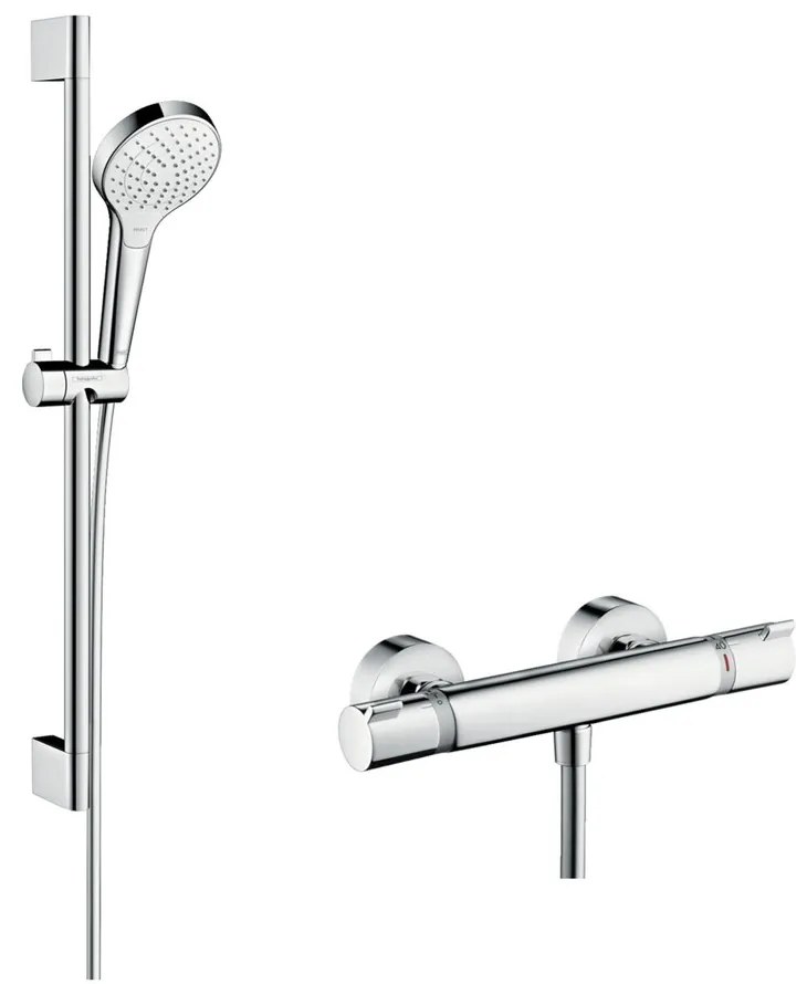 Baterie dus termostatata Hansgrohe Croma Select S crom cu set de dus