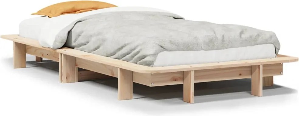 vidaXL Cadru de pat fără saltea, 90x200 cm, lemn masiv pin