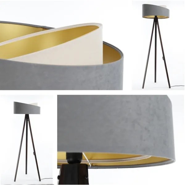 Lampă de podea GALAXY 1xE27/60W/230V gri/wenge