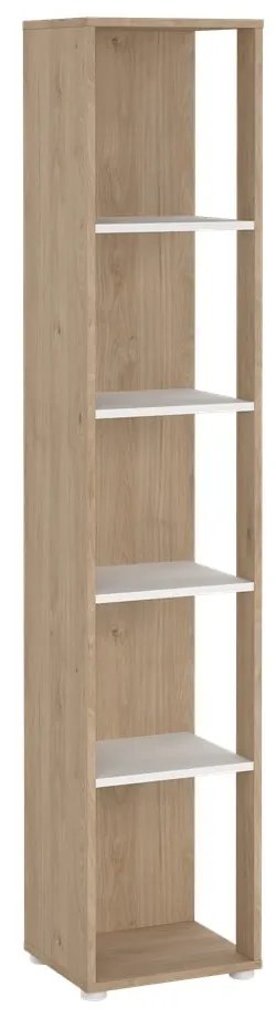 Bibliotecă albă/cu aspect de lemn de stejar 41x205 cm Sign – Tvilum