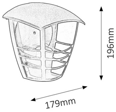 Rabalux 8570 - Corp de iluminat perete exterior MARSEILLE 1xE27/60W/230V