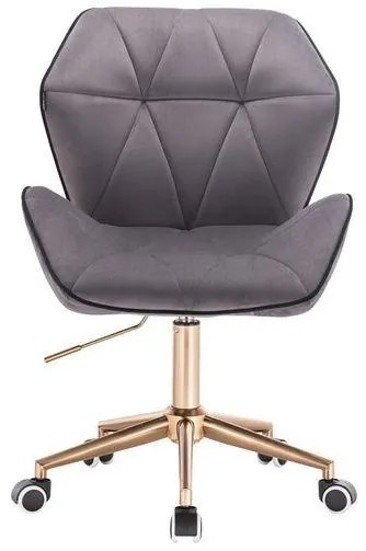HR212K Scaun Grafit Catifea Bază Aurie