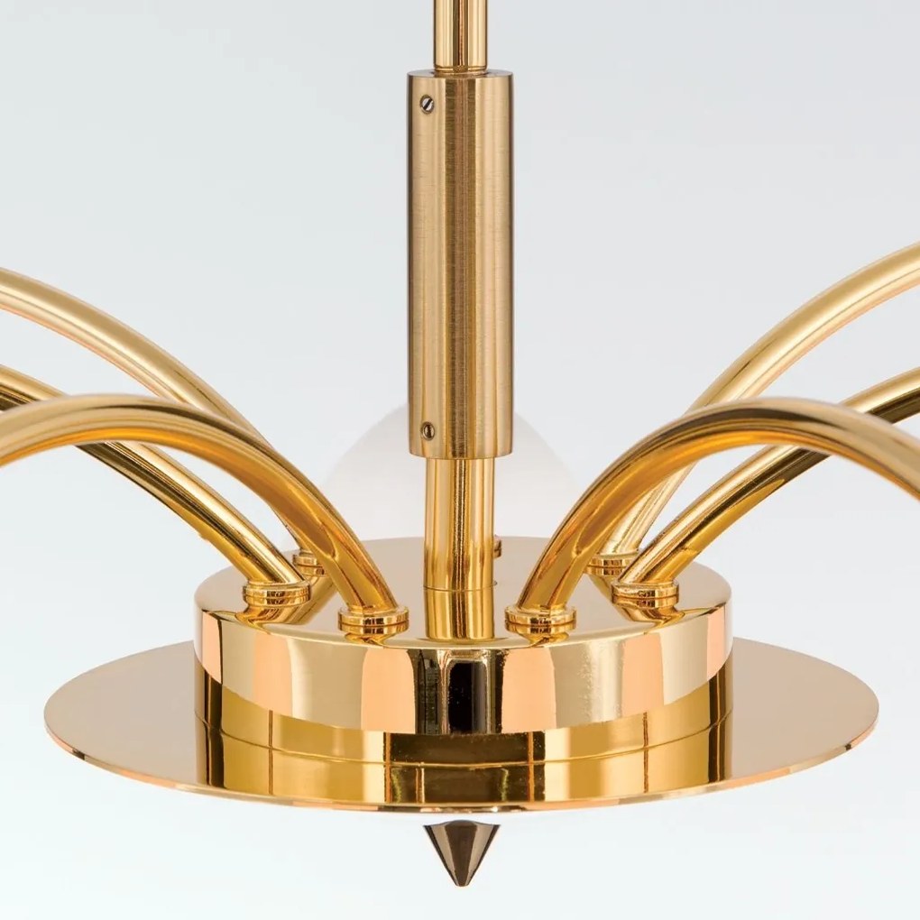 Candelabru 7 brate elegant design modern OPALDESIGN, auriu mat