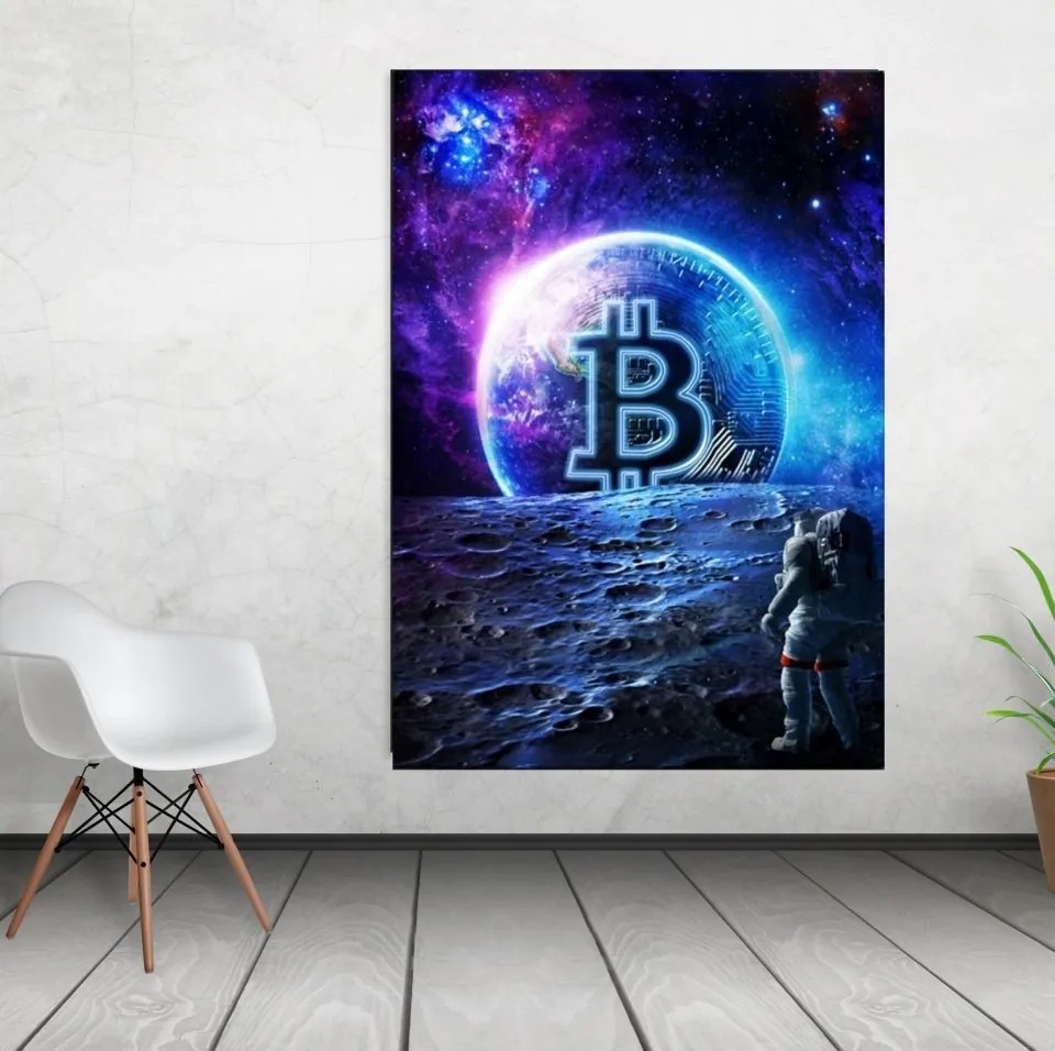 Tablou canvas Bitcoin World - 60x40 cm 60x40 cm