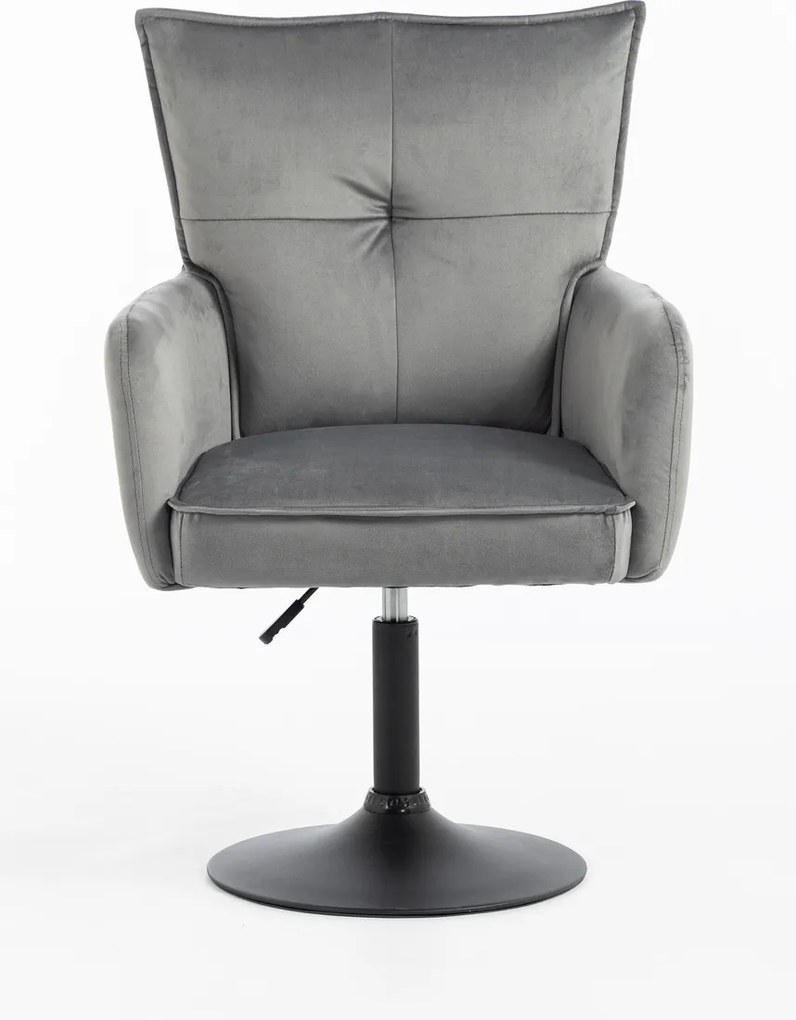 HR250N Scaun Catifea Grafit Bază Neagră