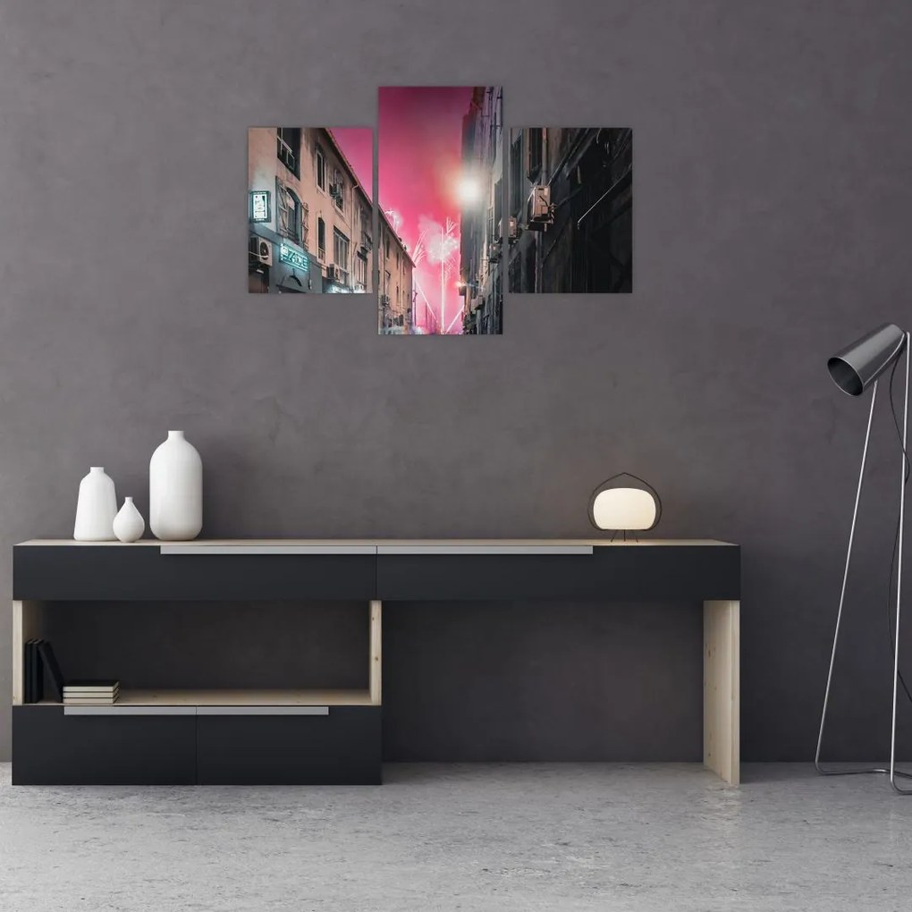 Tablou - Artificii din Marseille (90x60 cm)