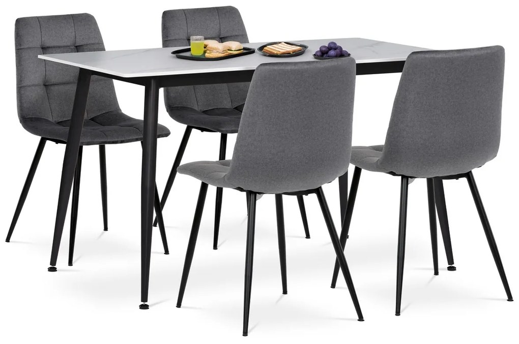 Set de masă din ceramică sinterizată și metal, 5piese, gri