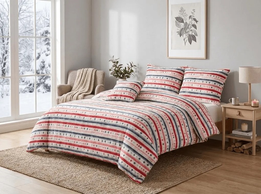Lenjerie cocolino SNOWLINE colorata Dimensiune lenjerie de pat: 2 buc 70 x 90 cm | 200 x 220 cm